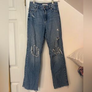 Garage High-Waisted Ripped Jeans